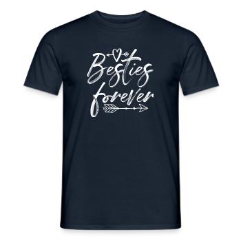 Besties forever - Men's T-Shirt - navy - Front - AI Model Male 178 light (178cm)