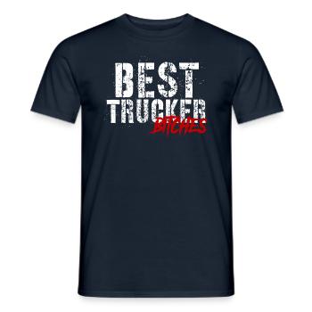 Trucker gift funny - Men's T-Shirt - navy - Front - AI Model Male 178 light (178cm)