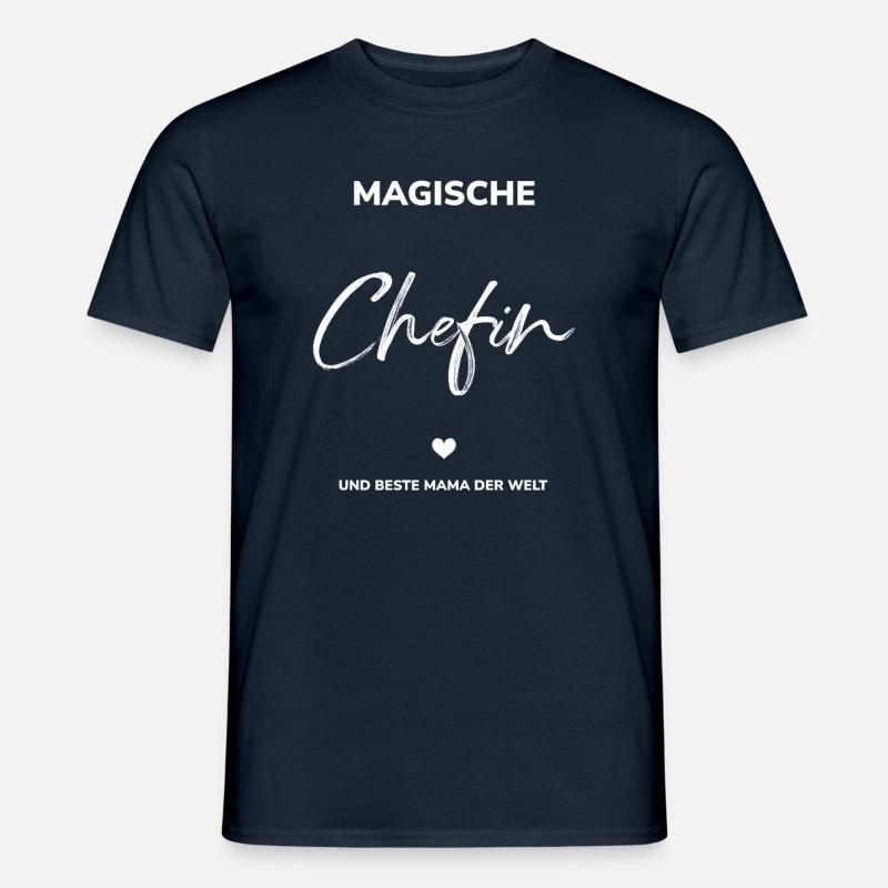 Chefin und Mama - Männer T-Shirt - Navy