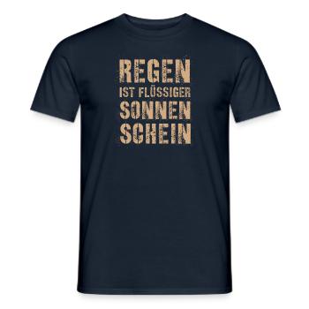 Regen ist flüssiger Sonnenschein - Männer T-Shirt - Navy - Vorne - AI Model Male 178 light (178cm)