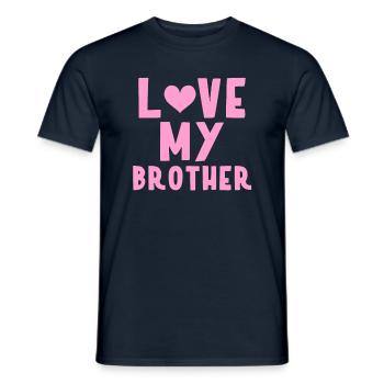 J’aime mon frère - T-shirt homme - marine - Devant - AI Model Male 178 light (178cm)