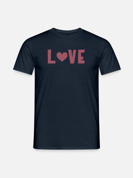 Love - Männer T-Shirt - Navy