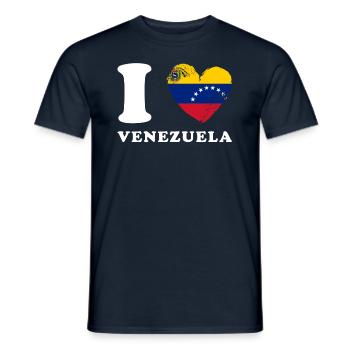 Ich liebe Venezuela - Männer T-Shirt - Navy - Vorne - AI Model Male 178 light (178cm)