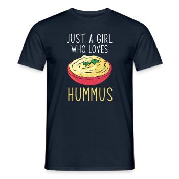 Hummus Juste une fille qui aime Hummus - T-shirt homme - marine - Devant - AI Model Male 178 light (178cm)