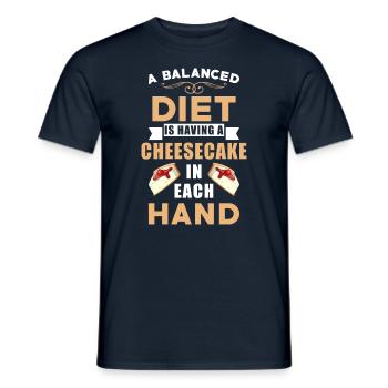 Régime cheesecake - T-shirt homme - marine - Devant - AI Model Male 178 light (178cm)