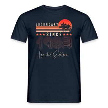 Legendär seit 1983 - Männer T-Shirt - Navy - Vorne - AI Model Male 178 light (178cm)