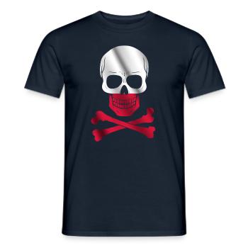 Poland Flag - Men's T-Shirt - navy - Front - AI Model Male 178 light (178cm)