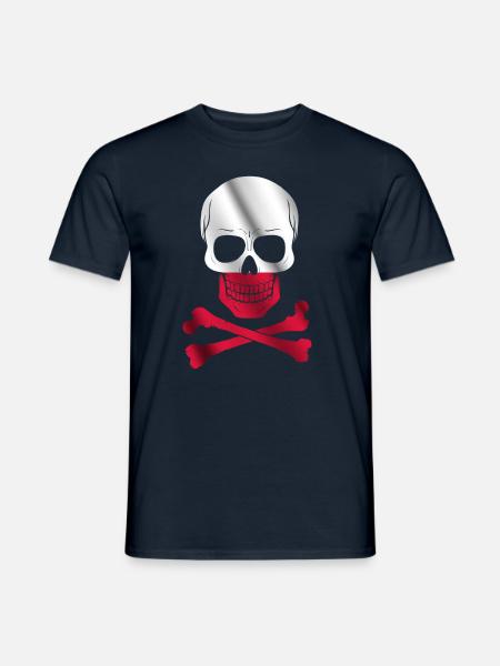 Poland Flag - Men's T-Shirt - navy