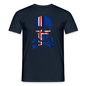Island Flagge - Männer T-Shirt - Navy - Vorne - AI Model Male 178 light (178cm)