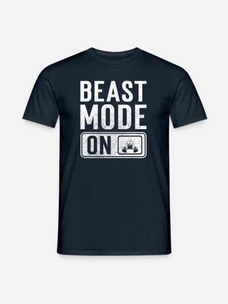 Bodybuilder Geschenk Beast Mode on - Männer T-Shirt - Navy