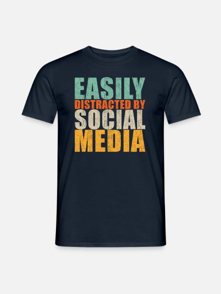 Social Media Slogan - Men's T-Shirt - navy