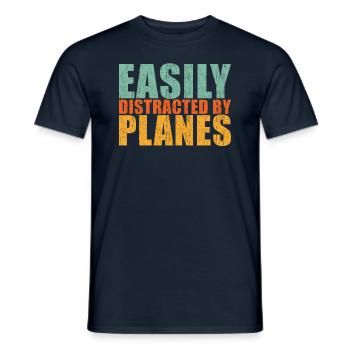 Flugzeug Spruch - Männer T-Shirt - Navy - Vorne - AI Model Male 178 light (178cm)