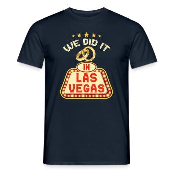 Las Vegas Wedding - Men's T-Shirt - navy - Front - AI Model Male 178 light (178cm)