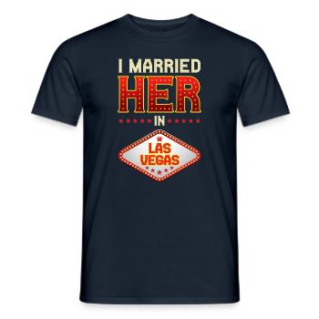 Las Vegas Wedding - Men's T-Shirt - navy - Front - AI Model Male 178 light (178cm)