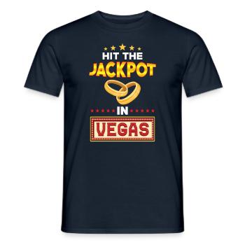 Las Vegas Wedding - Men's T-Shirt - navy - Front - AI Model Male 178 light (178cm)