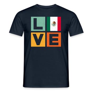 Mexico Love - Men's T-Shirt - navy - Front - AI Model Male 178 light (178cm)