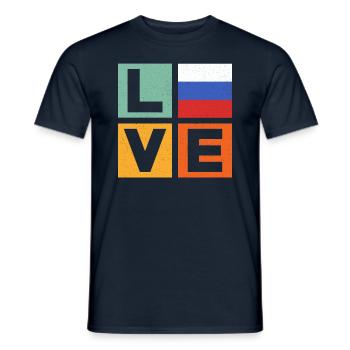 Russland Liebe - Männer T-Shirt - Navy - Vorne - AI Model Male 178 light (178cm)