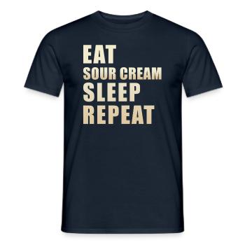 Crème aigre - T-shirt homme - marine - Devant - AI Model Male 178 light (178cm)
