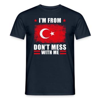 Turquie Dicton - T-shirt homme - marine - Devant - AI Model Male 178 light (178cm)