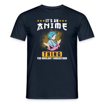 Anime - T-shirt homme - marine - Devant - AI Model Male 178 light (178cm)