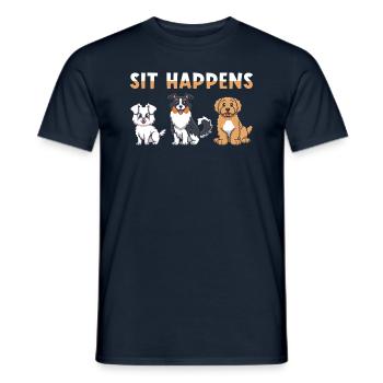 Dog Agility - Men's T-Shirt - navy - Front - AI Model Male 178 light (178cm)