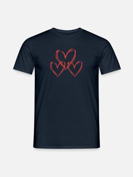 Heart Family - Men's T-Shirt - navy