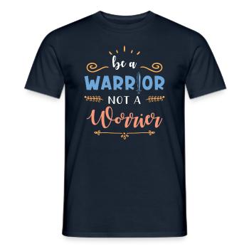 Inspiration Quote Slogan Fighter - Men's T-Shirt - navy - Front - AI Model Male 178 light (178cm)