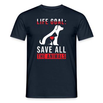 Animal Rescuer Gift - Men's T-Shirt - navy - Front - AI Model Male 178 light (178cm)
