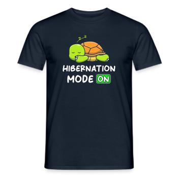 Mode hibernation An avec Turtle - T-shirt homme - marine - Devant - AI Model Male 178 light (178cm)