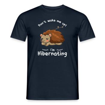 Hibernation Don't Wake Me Hedgehogs - Men's T-Shirt - navy - Front - AI Model Male 178 light (178cm)