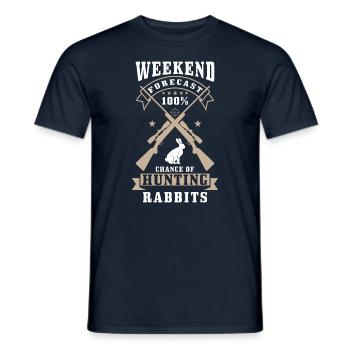 Hunter de lapin disant - T-shirt homme - marine - Devant - AI Model Male 178 light (178cm)