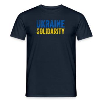 Ukraine Solidarity - Men's T-Shirt - navy - Front - AI Model Male 178 light (178cm)