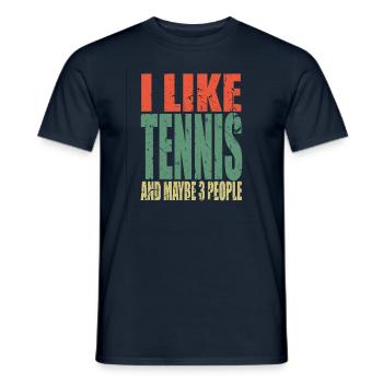 Tennis saying funny - Men's T-Shirt - navy - Front - AI Model Male 178 light (178cm)