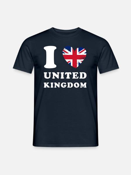 Angleterre J’aime Royaume-Uni - T-shirt homme - marine
