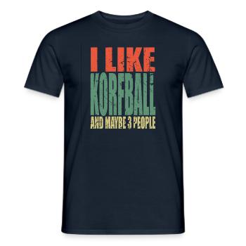 Korfball dit drôle - T-shirt homme - marine - Devant - AI Model Male 178 light (178cm)