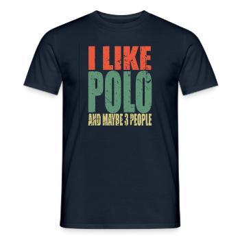 Polo Spruch lustig - Männer T-Shirt - Navy - Vorne - AI Model Male 178 light (178cm)