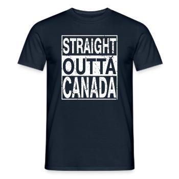 Canada Straight outta Canada - Men's T-Shirt - navy - Front - AI Model Male 178 light (178cm)