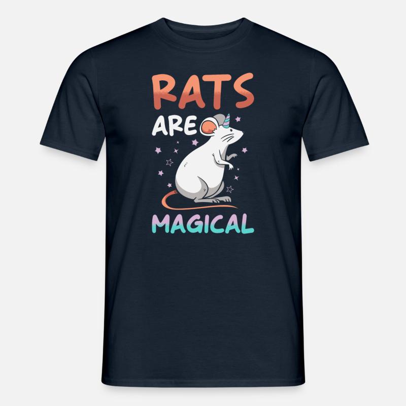 Ratte Einhorn Ratte - Männer T-Shirt - Navy