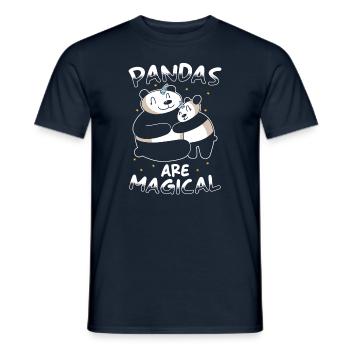 Panda Einhorn Panda - Männer T-Shirt - Navy - Vorne - AI Model Male 178 light (178cm)