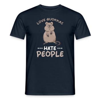 Quokka dicton drôle - T-shirt homme - marine - Devant - AI Model Male 178 light (178cm)
