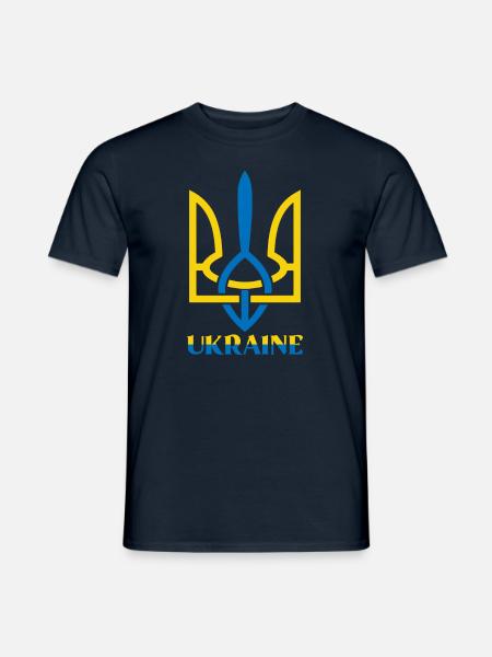 Ukraine Symbol - Men's T-Shirt - navy
