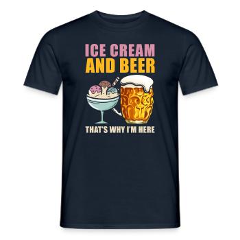 Eis - Männer T-Shirt - Navy - Vorne - AI Model Male 178 light (178cm)