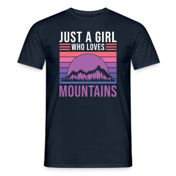 Berge - Männer T-Shirt - Navy - Vorne - AI Model Male 178 light (178cm)