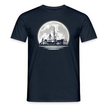 Hamburg Skyline - Männer T-Shirt - Navy - Vorne - AI Model Male 178 light (178cm)