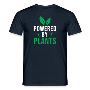 Powered by Plants - Männer T-Shirt - Navy - Vorne - AI Model Male 178 light (178cm)
