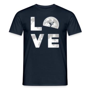 Ski - Men's T-Shirt - navy - Front - AI Model Male 178 light (178cm)