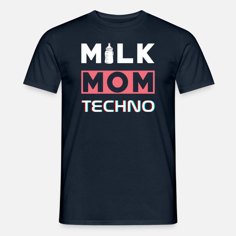 Milk Mom Techno - Männer T-Shirt - Navy