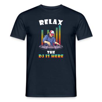 DJ Gift Relax le DJ est là - T-shirt homme - marine - Devant - AI Model Male 178 light (178cm)