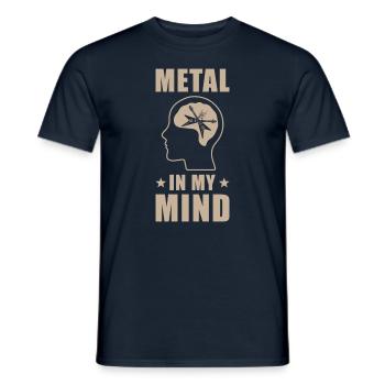 Metal Musik in my Mind - T-shirt homme - marine - Devant - AI Model Male 178 light (178cm)