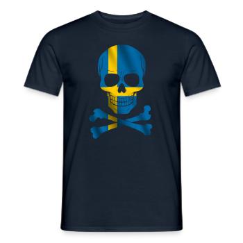 Schweden Flagge - Männer T-Shirt - Navy - Vorne - AI Model Male 178 light (178cm)